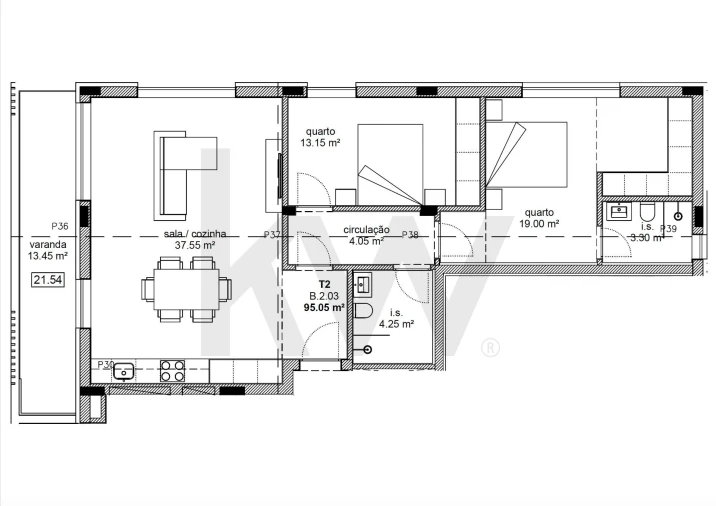 Apartamento T2 para Venda em Requeixo, Nossa Senhora de Fátima e Nariz Foto 12