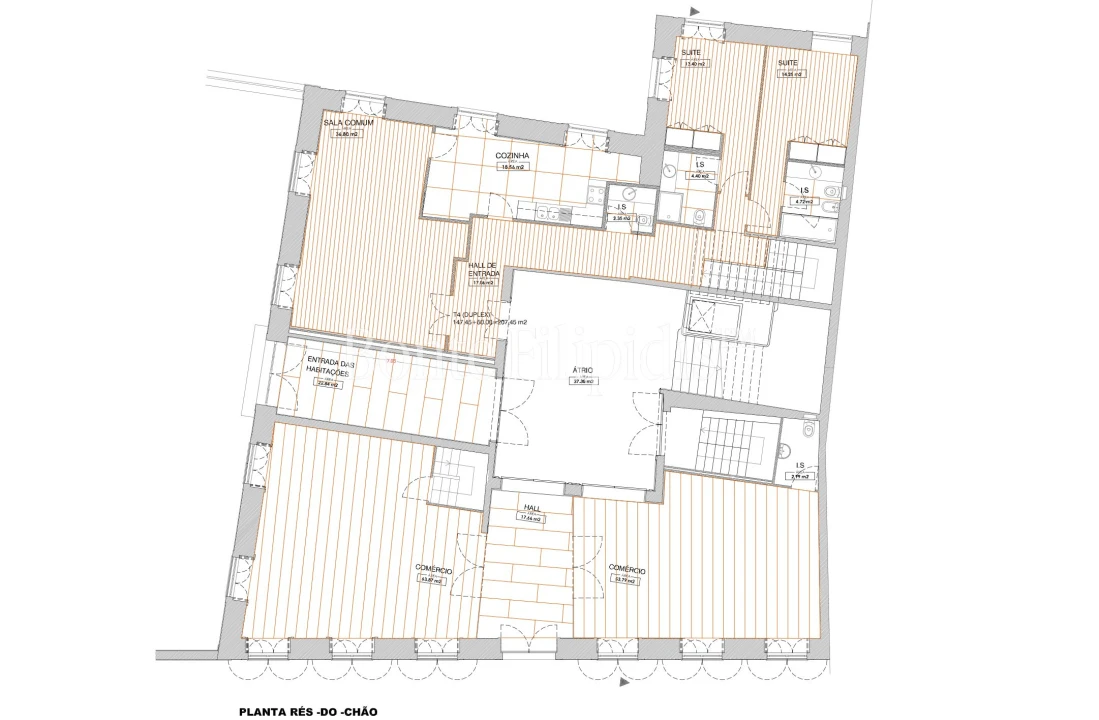 Apartamento T4 para Arrendamento em Cedofeita, Santo Ildefonso, Sé, Miragaia, São Nicolau e Vitória Planta 2