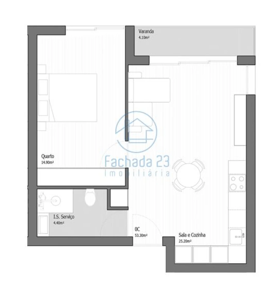 Apartamento T1 para Venda em Ancora Planta 1