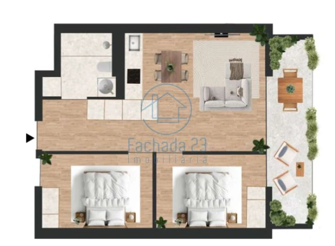 Apartamento T2 para Venda em Vilar de Andorinho Planta 1