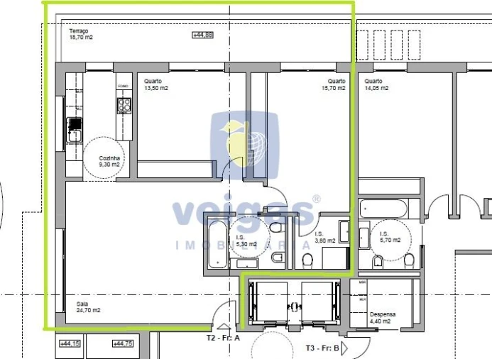 Apartamento T2 para Venda em Caldas da Rainha - Santo Onofre e Serra do Bouro Foto 3