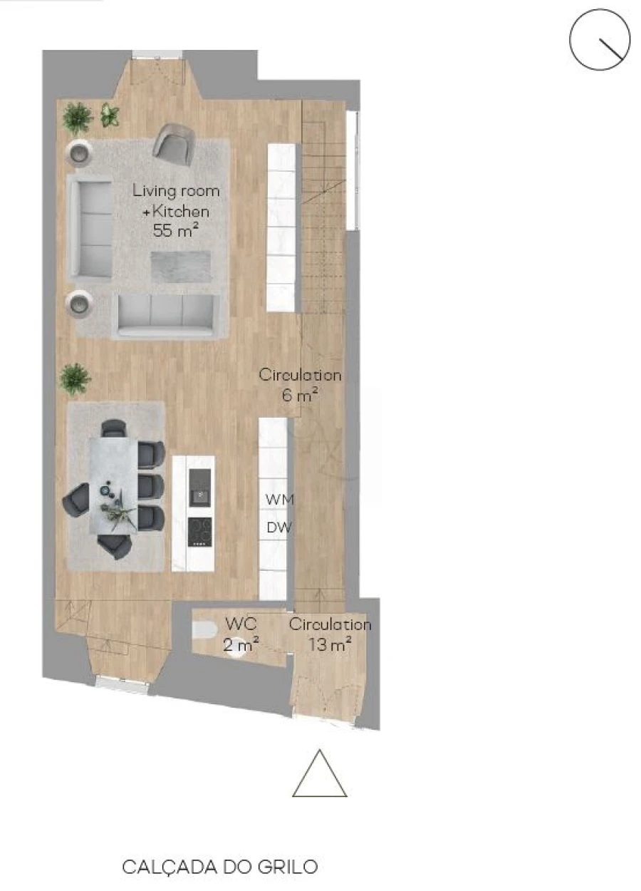 Apartamento T3 para Venda em Beato Planta 1