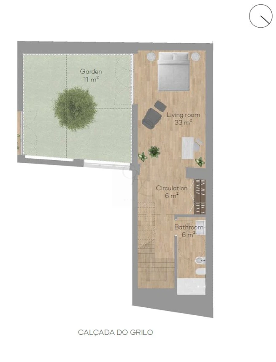Apartamento T1 para Venda em Beato Planta 1