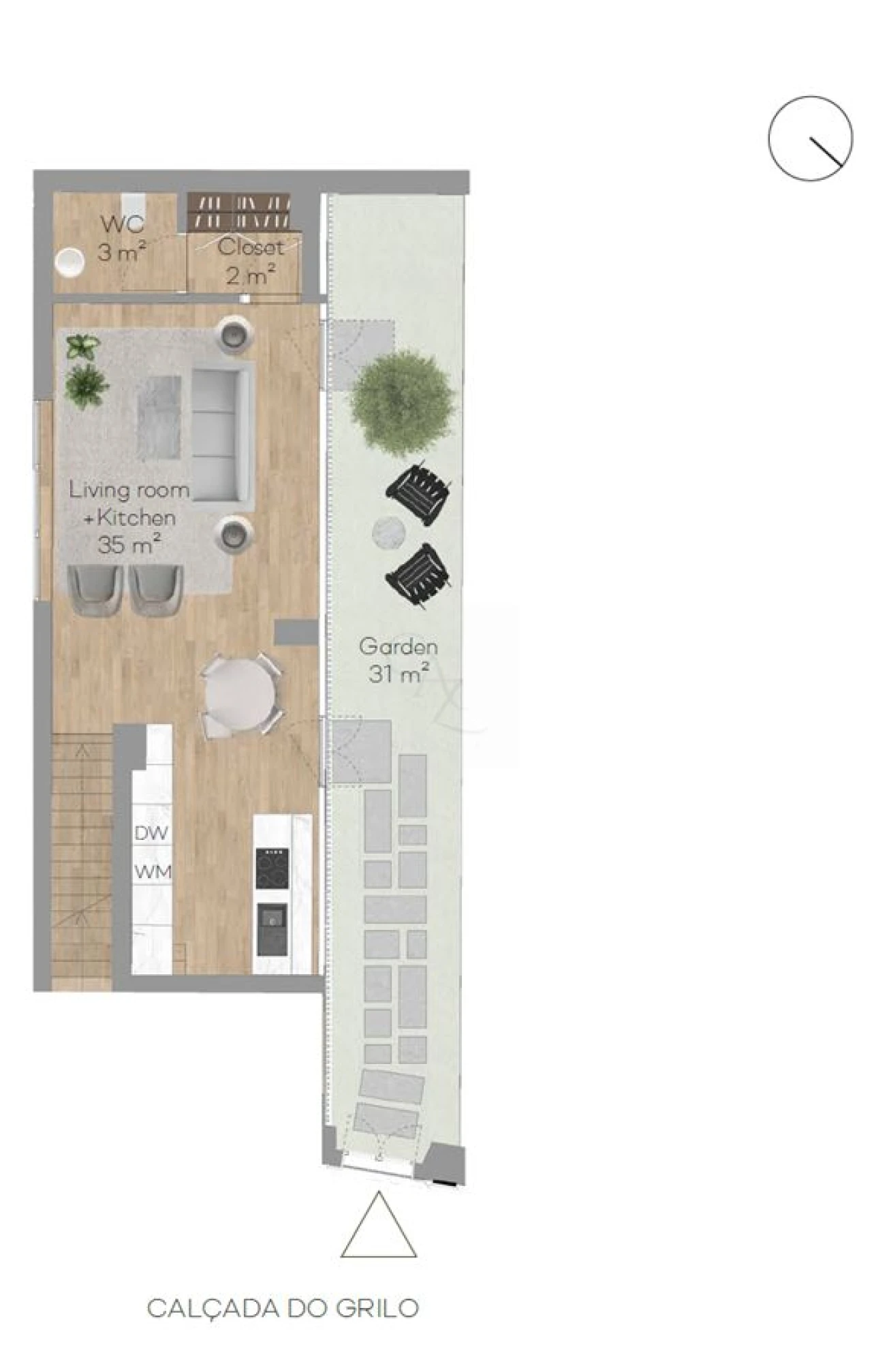 Apartamento T1 para Venda em Beato Planta 2