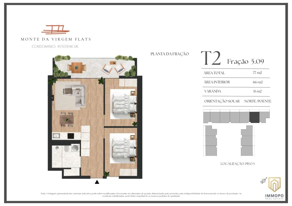 Apartamento T2 para Venda em Vilar de Andorinho Foto 9