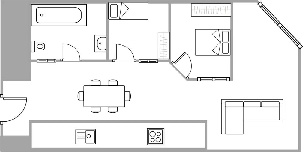 Apartamento T1 para Venda em Vila do Conde Planta 1