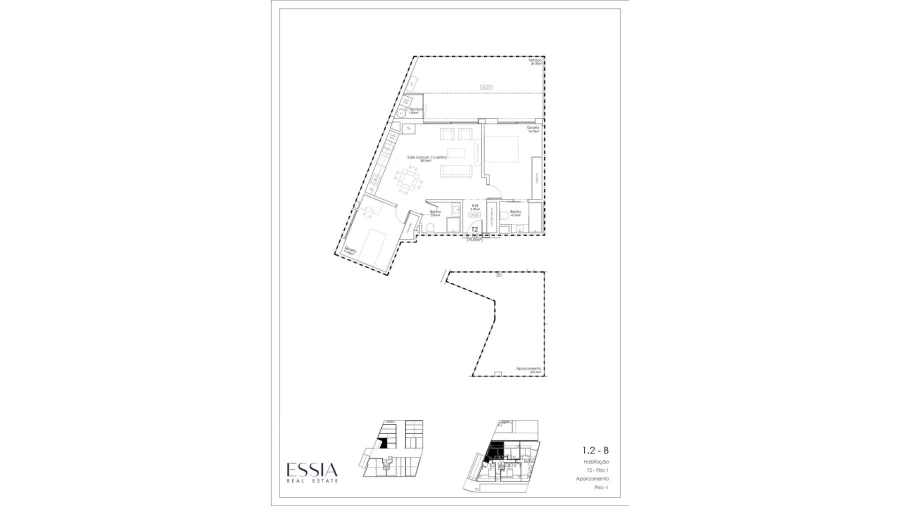 Apartamento T2 para Venda em Gulpilhares e Valadares Planta 1