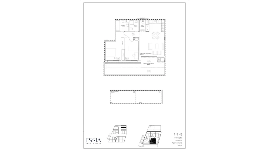 Apartamento T2 para Venda em Gulpilhares e Valadares Planta 1