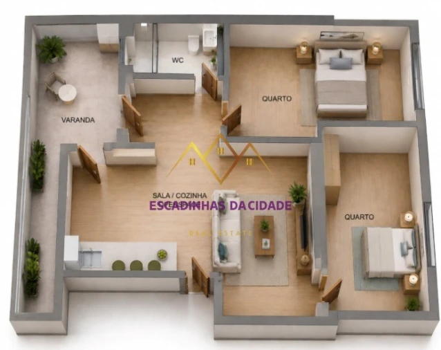 Apartamento T2 para Venda em Queluz e Belas Planta 1