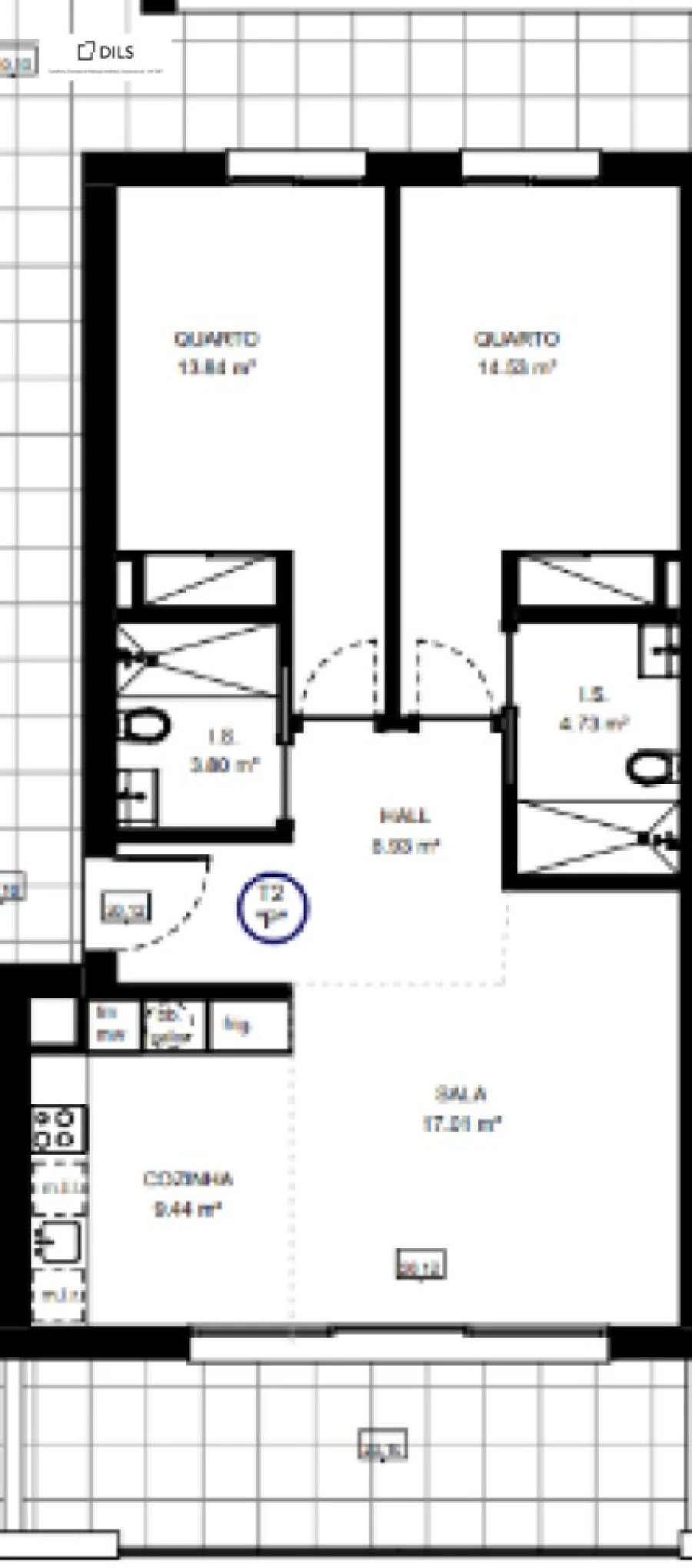 Apartamento T2 para Venda em Tavira (Santa Maria e Santiago) Planta 1