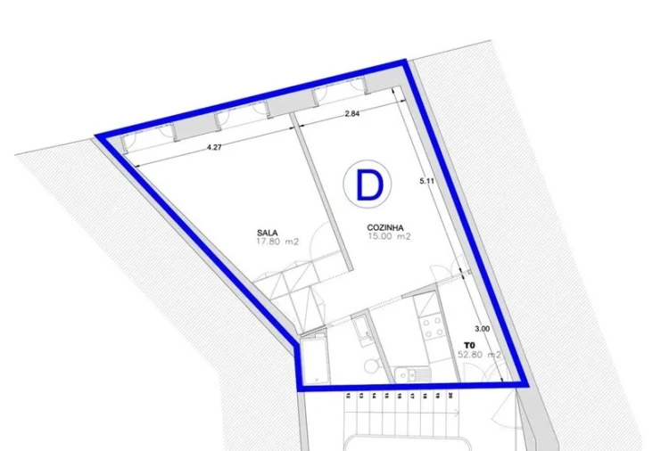 Apartamento T1 para Venda em Cedofeita, Santo Ildefonso, Sé, Miragaia, São Nicolau e Vitória Planta 1