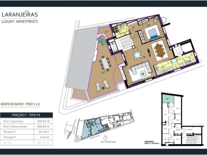 Apartamento T4 para Venda em Aldoar, Foz do Douro e Nevogilde Planta 1