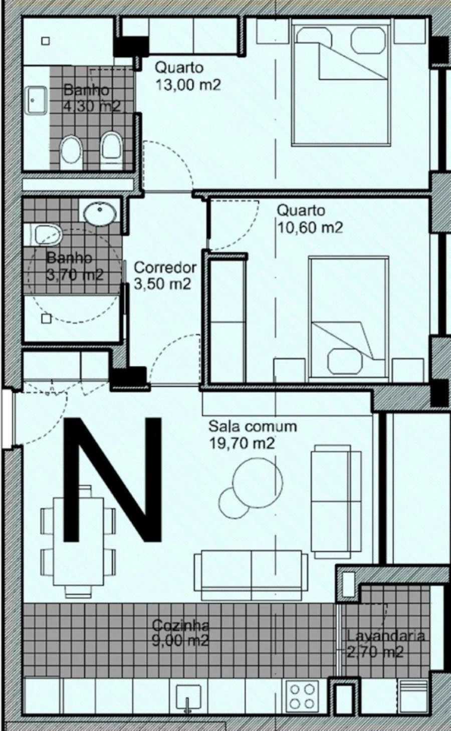 Apartamento T2 para Venda em Ermesinde Planta 1