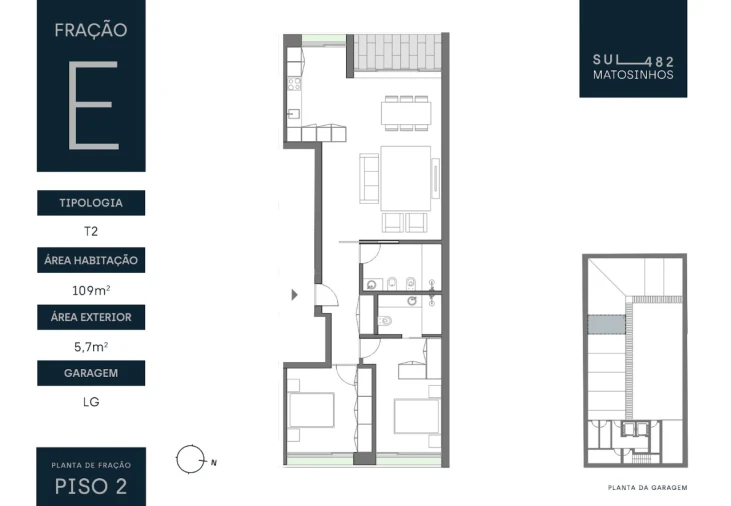 Apartamento T2 para Venda em Matosinhos e Leça da Palmeira Planta 1
