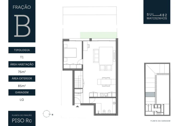 Apartamento T1 para Venda em Matosinhos e Leça da Palmeira Planta 1