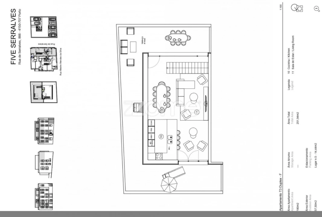 Apartamento T3 para Venda em Lordelo do Ouro e Massarelos Planta 2