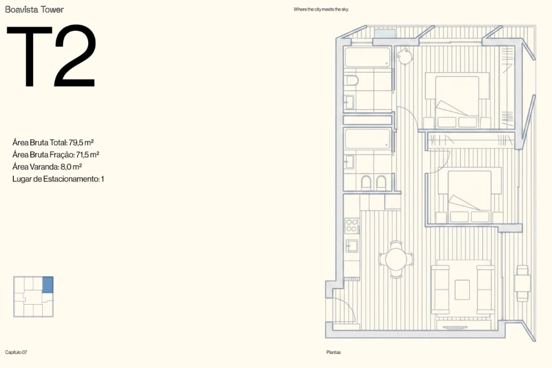 Apartamento T2 para Venda em Ramalde Planta 2