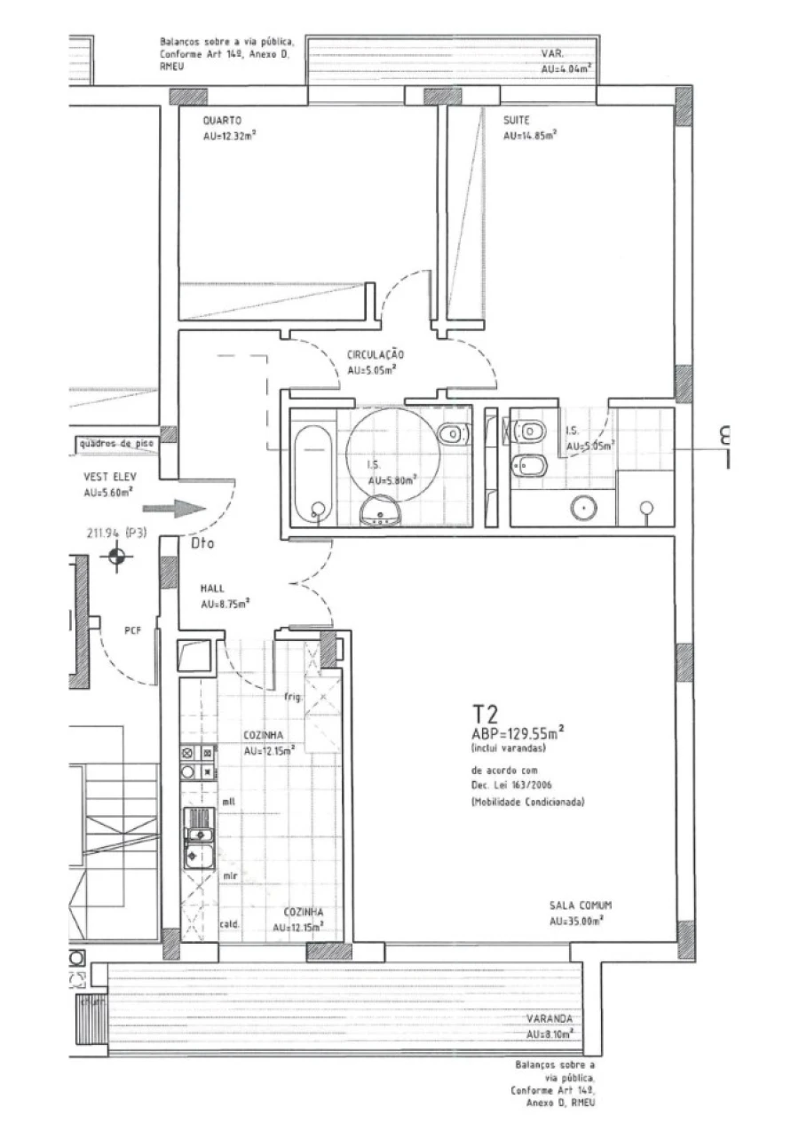 Apartamento T2 para Venda em Pontinha e Famões Planta 1