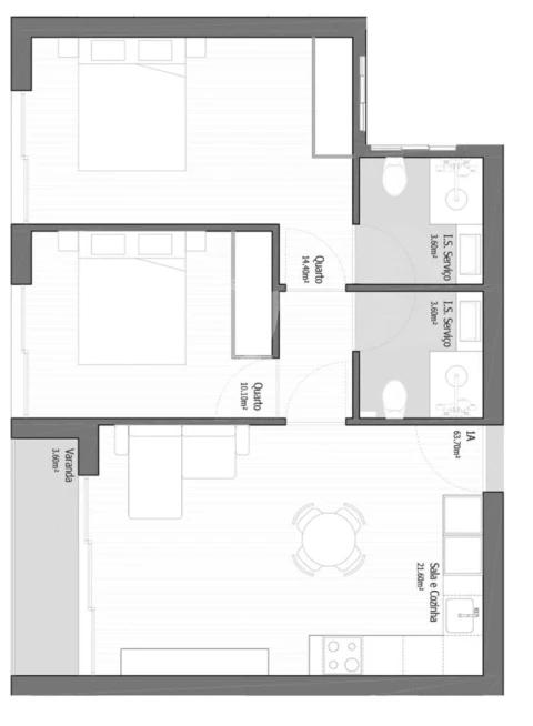Apartamento T2 para Venda em Vila Praia de Ancora
