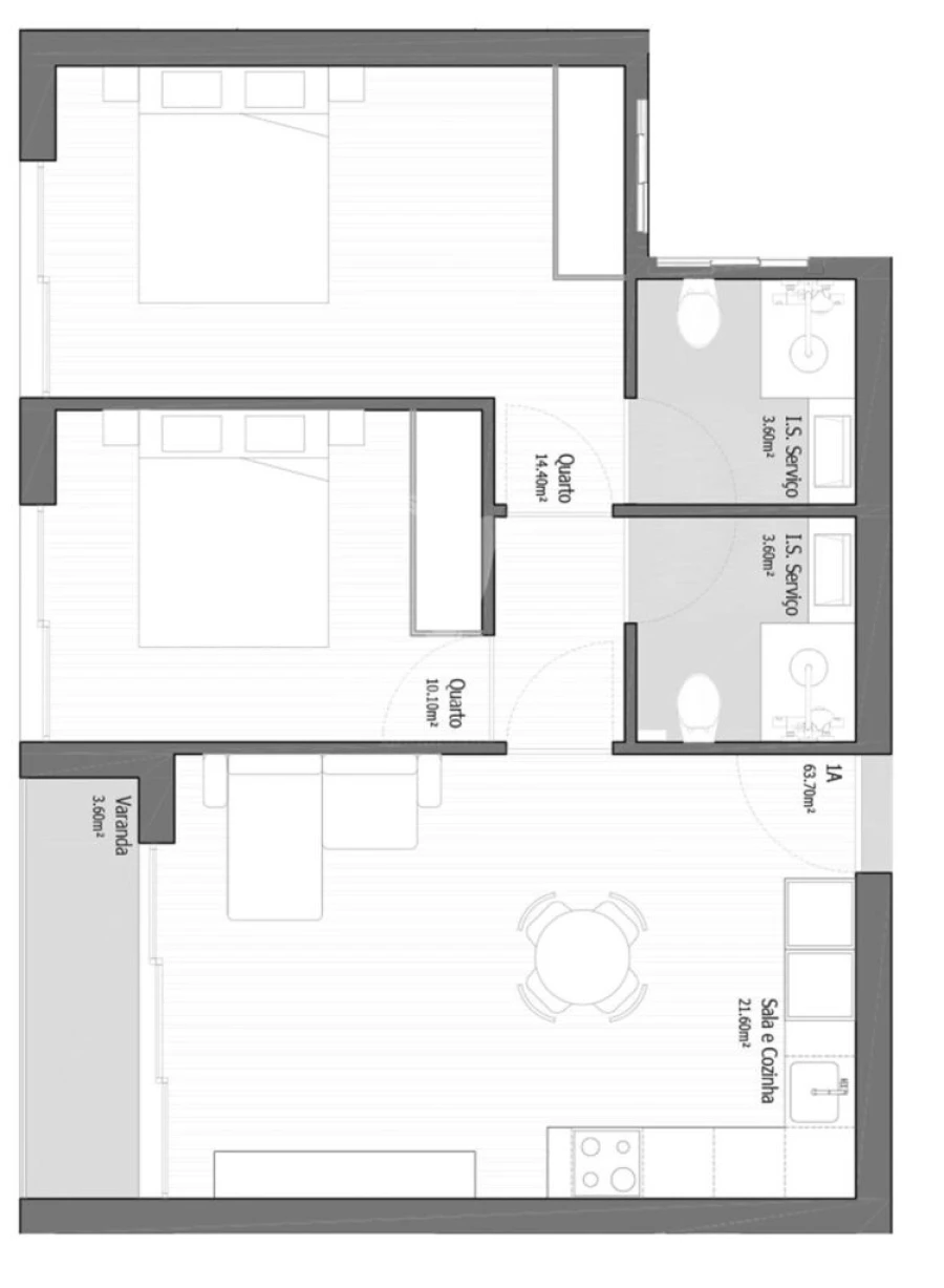 Apartamento T2 para Venda em Vila Praia de Ancora Foto 10
