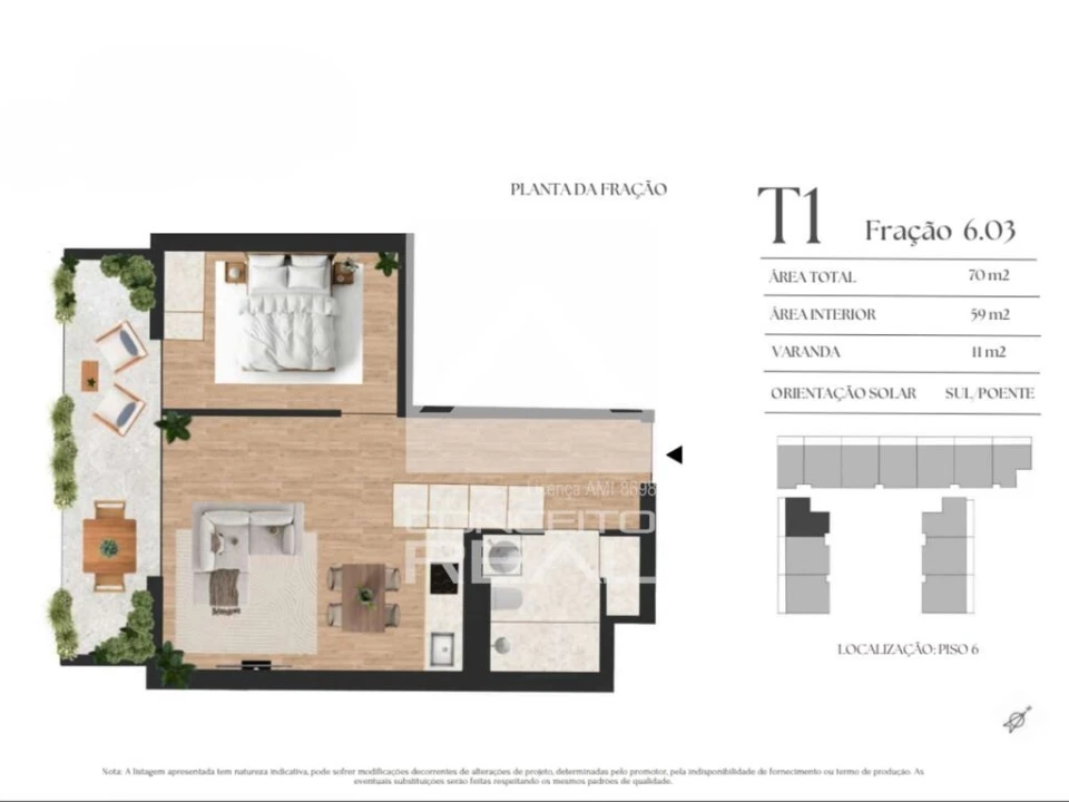 Apartamento T1 para Venda em Vilar de Andorinho Foto 14