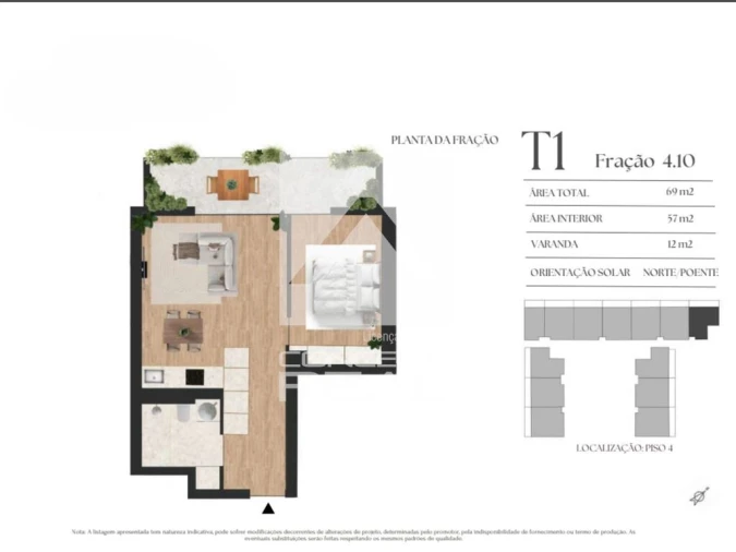 Apartamento T1 para Venda em Vilar de Andorinho Foto 14