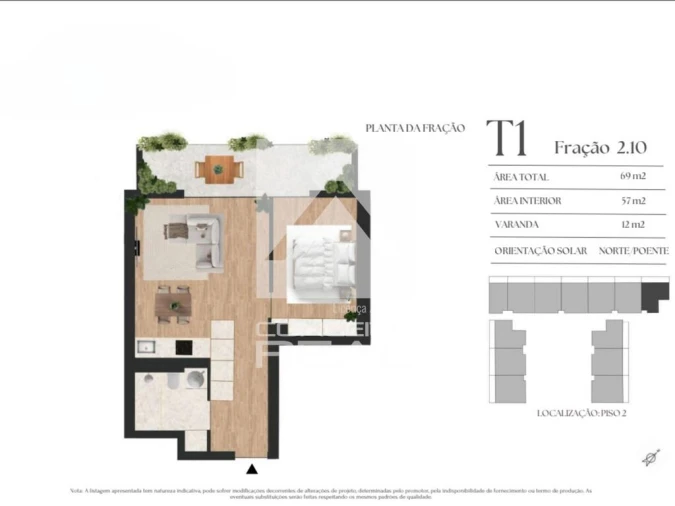 Apartamento T1 para Venda em Vilar de Andorinho Foto 15