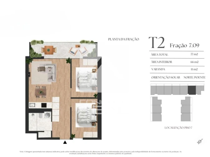 Apartamento T2 para Venda em Vilar de Andorinho Foto 14