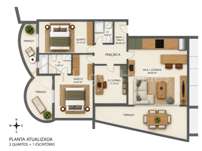 Apartamento T2 para Venda em Lagos (São Sebastião e Santa Maria) Foto 16