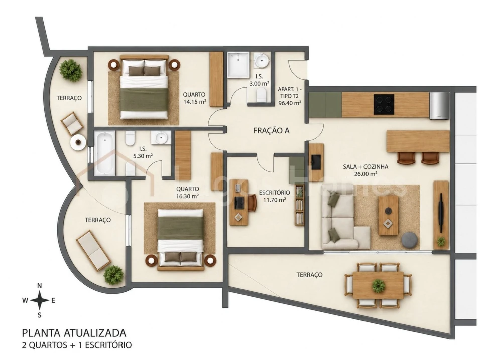 Apartamento T2 para Venda em Lagos (São Sebastião e Santa Maria) Foto 16