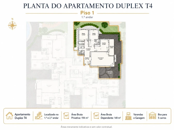 Apartamento T4 para Venda em Cascais e Estoril Foto 49