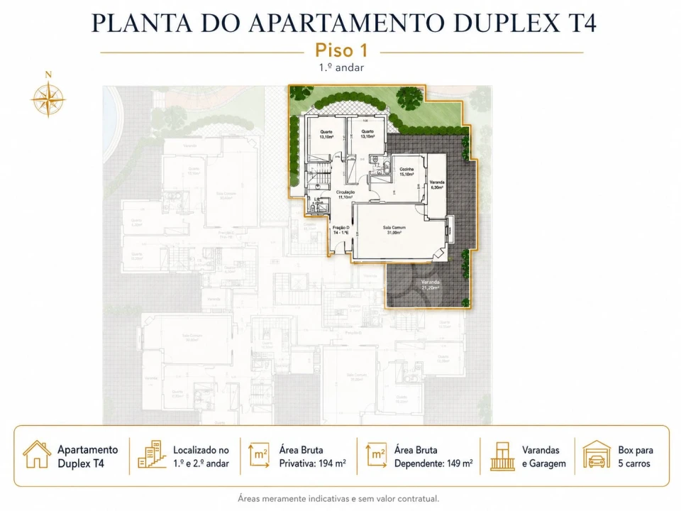 Apartamento T4 para Venda em Cascais e Estoril Foto 49