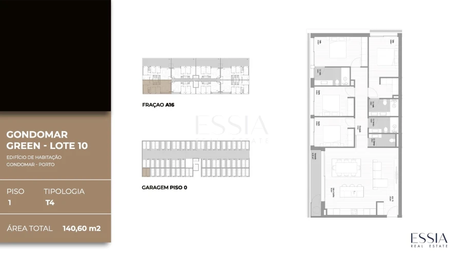 Apartamento T4 para Venda em Fânzeres e São Pedro da Cova Planta 2