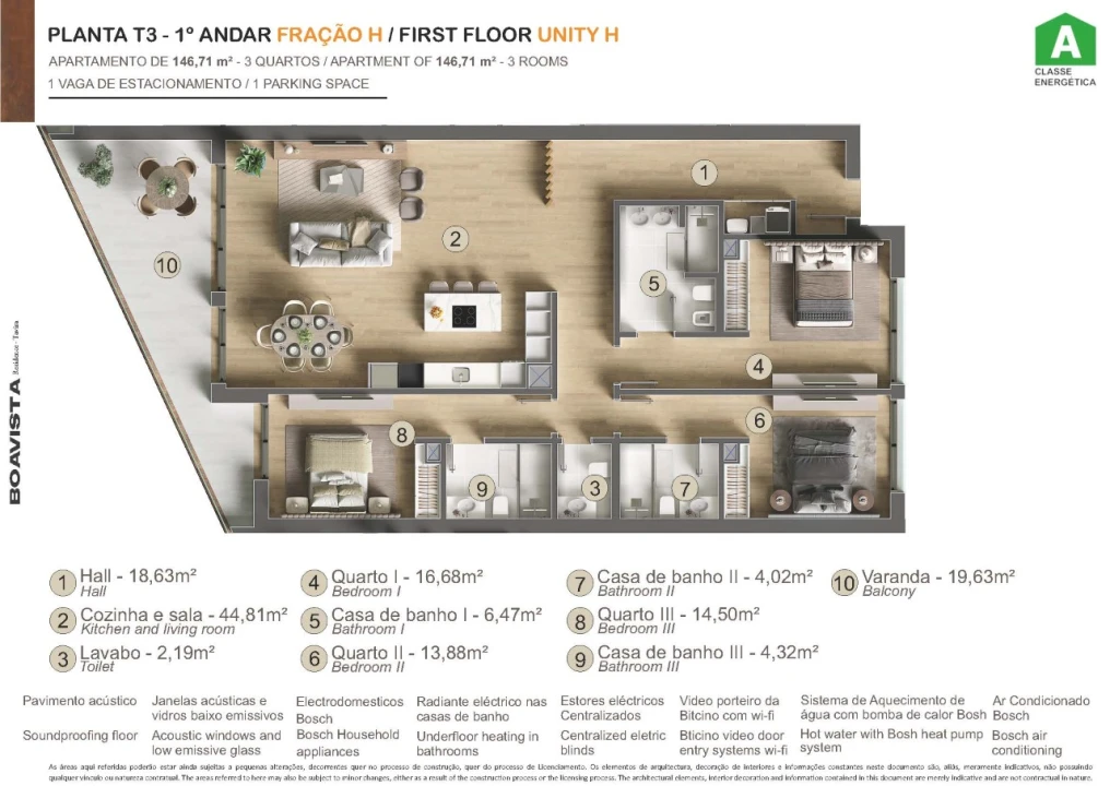 Apartamento T3 para Venda em Tavira (Santa Maria e Santiago) Planta 3