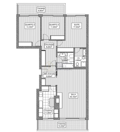 Apartamento T3 para Venda em São Vicente (Braga)