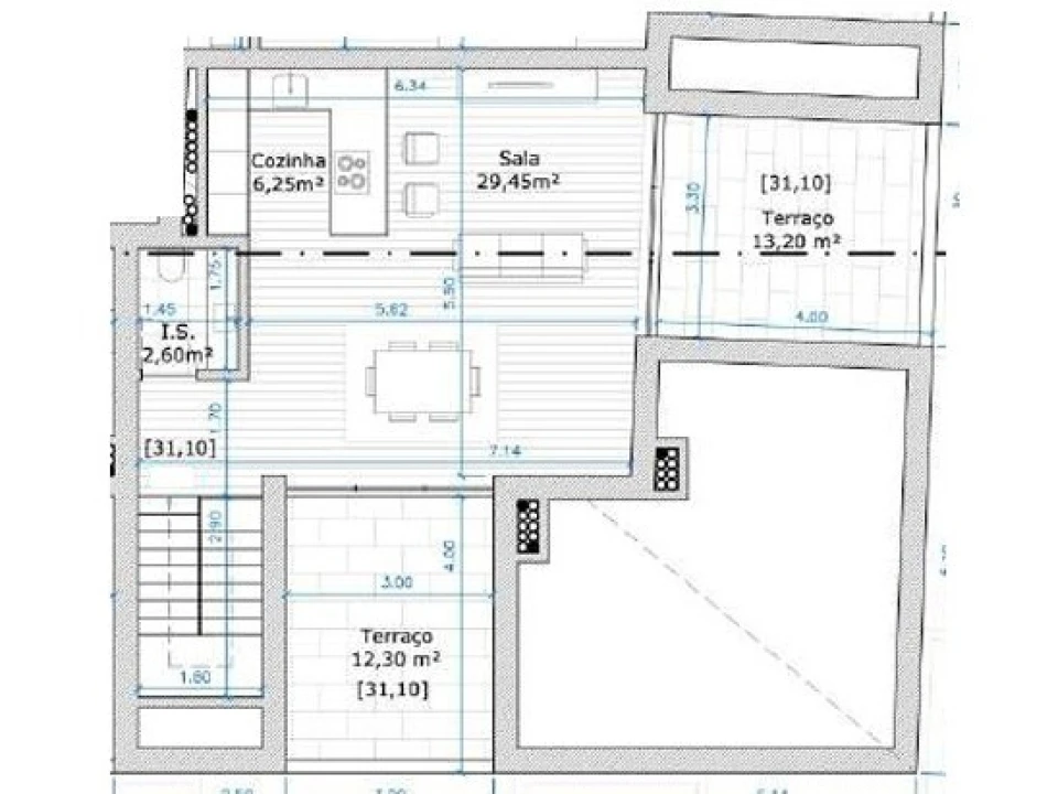 Apartamento T2 para Venda em Glória e Vera Cruz Planta 2