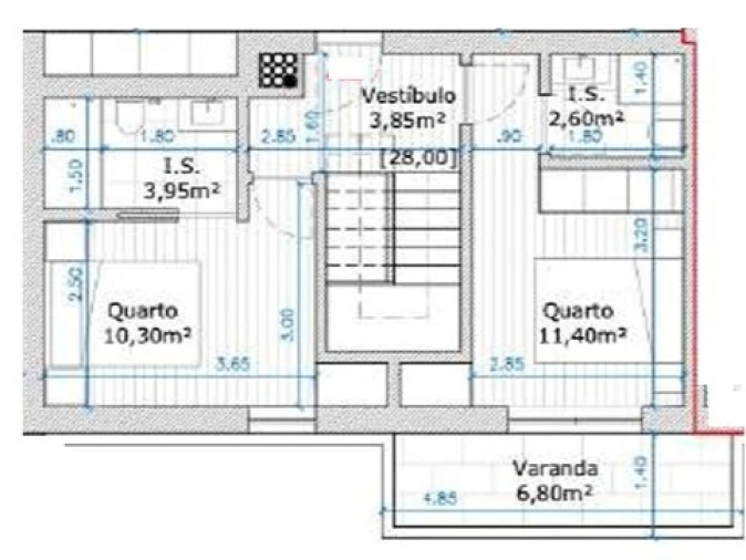 Apartamento T2 para Venda em Glória e Vera Cruz Planta 1