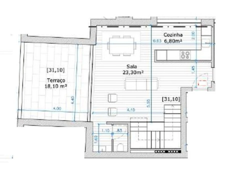 Apartamento T3 para Venda em Glória e Vera Cruz Planta 2
