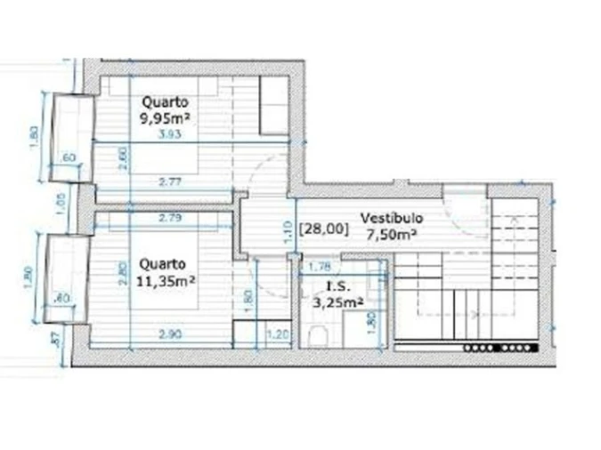 Apartamento T3 para Venda em Glória e Vera Cruz Planta 1