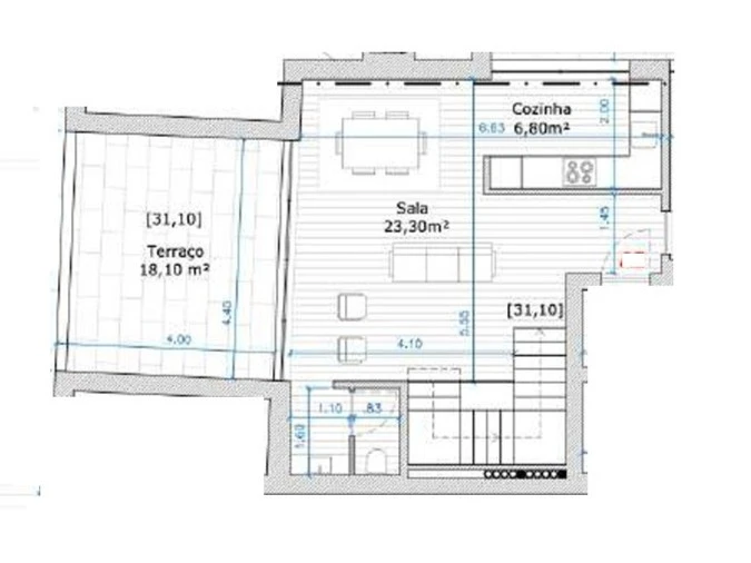 Apartamento T3 para Venda em Glória e Vera Cruz Planta 2