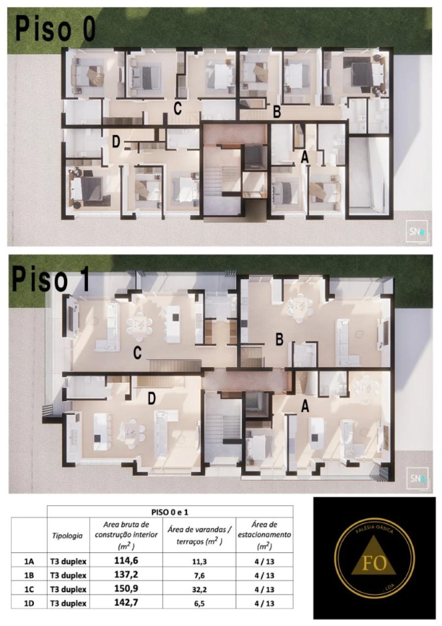 Apartamento T3 para Venda em Charneca de Caparica e Sobreda Planta 1