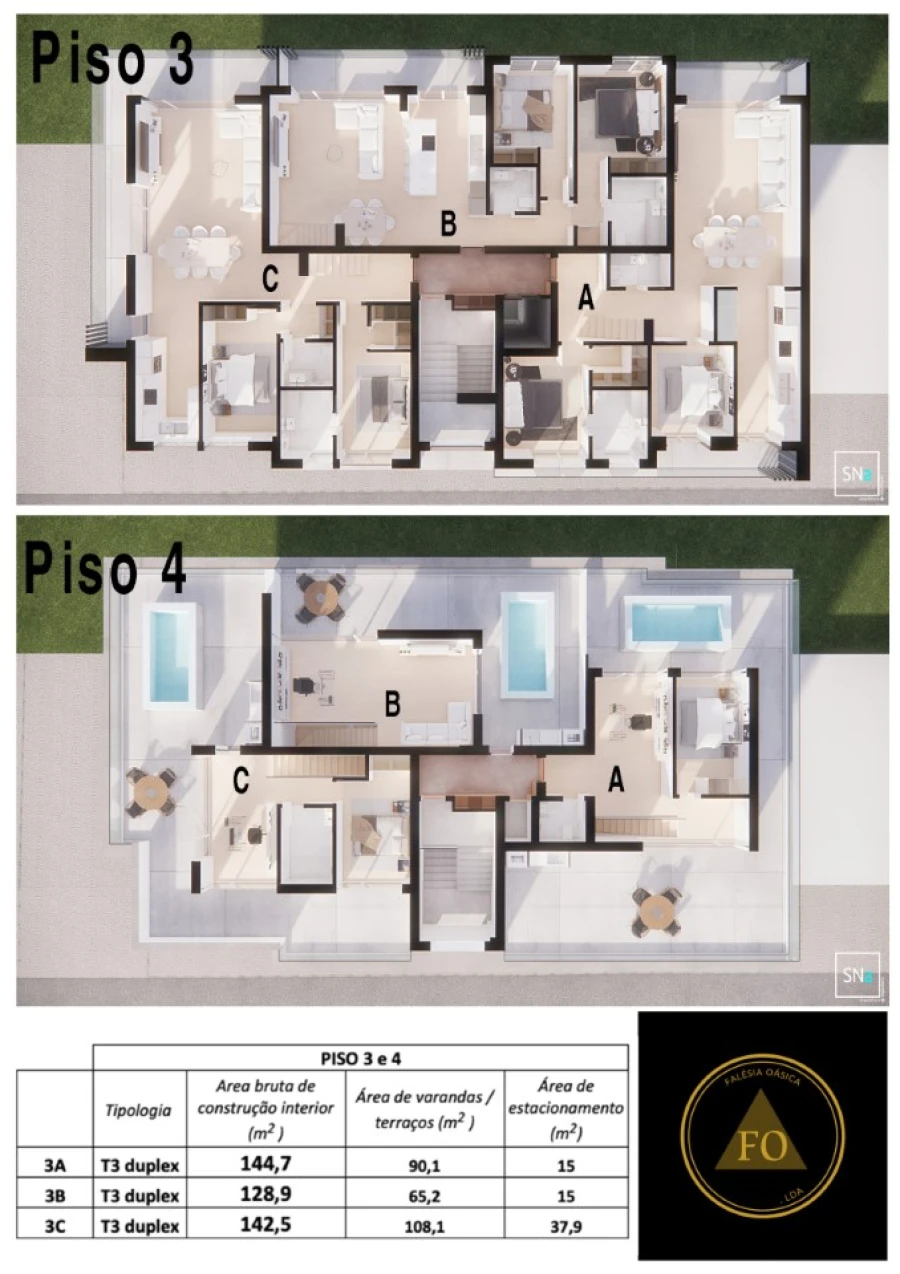 Apartamento T3 para Venda em Charneca de Caparica e Sobreda Planta 1