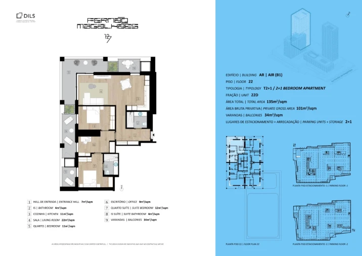 Apartamento T2 para Venda em Bonfim Planta 1