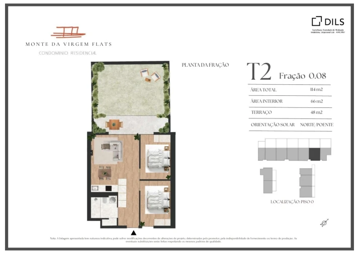 Apartamento T2 para Venda em Vilar de Andorinho Planta 1