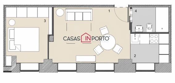 Apartamento T1 para Venda em Cedofeita, Santo Ildefonso, Sé, Miragaia, São Nicolau e Vitória