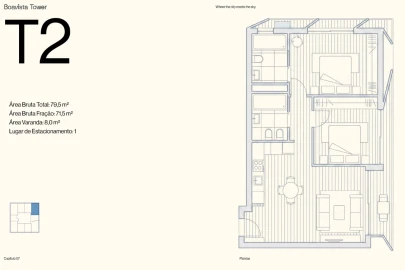 Apartamento T2 para Venda em Ramalde
