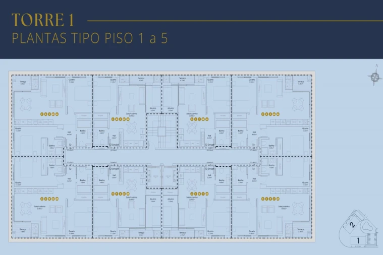Apartamento T2 para Venda em Canidelo Planta 1