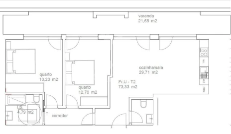 Apartamento T2 para Venda em Tondela e Nandufe