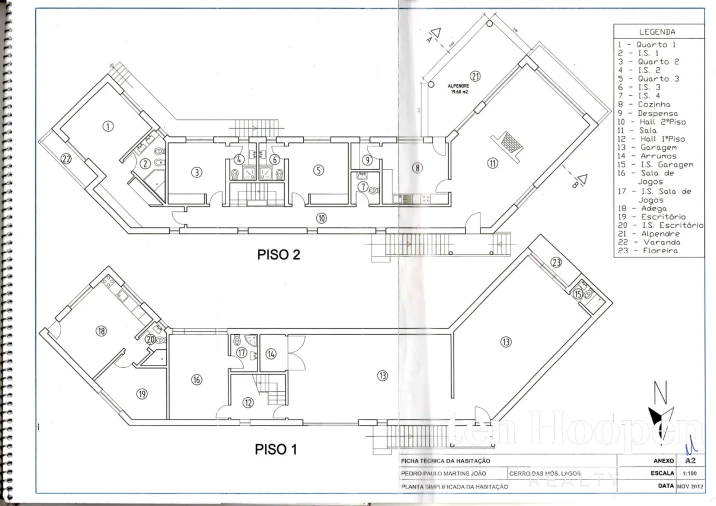 Moradia T3 para Venda em Lagos (São Sebastião e Santa Maria) Planta 1