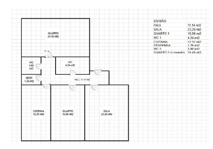Apartamento T2 para Venda em Agualva e Mira-Sintra Planta 1
